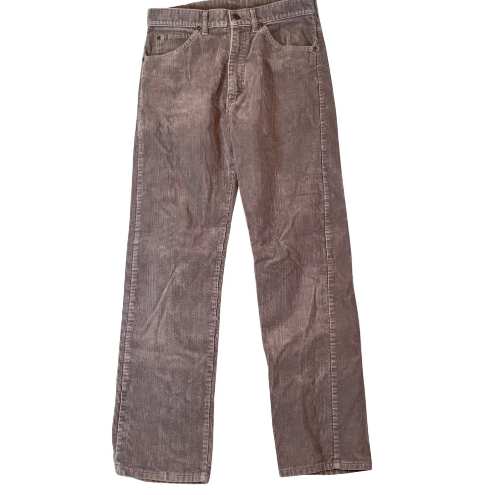 LL Bean Mens Mauve Gray purple Corduroy Straight Leg Pants Freeport Maine 31x31